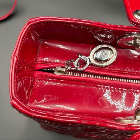 Lady Dior Red Patent Leather (Large) - Picture 5 of 16